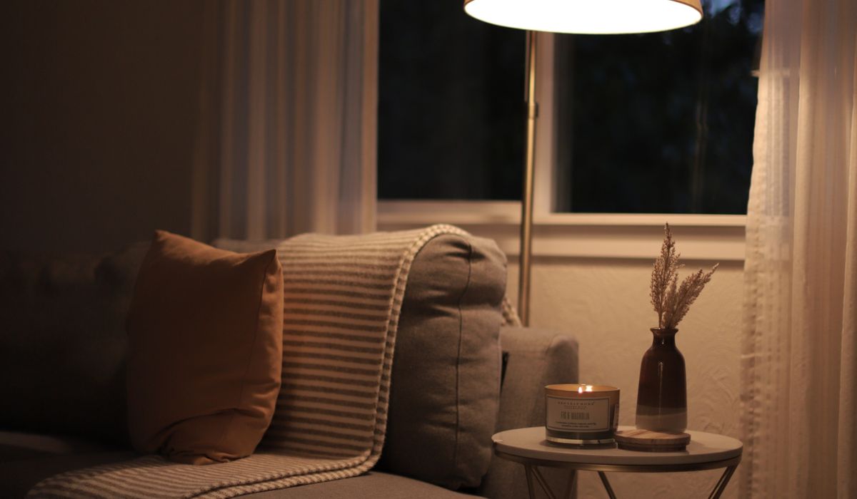Layering light in a small living room
